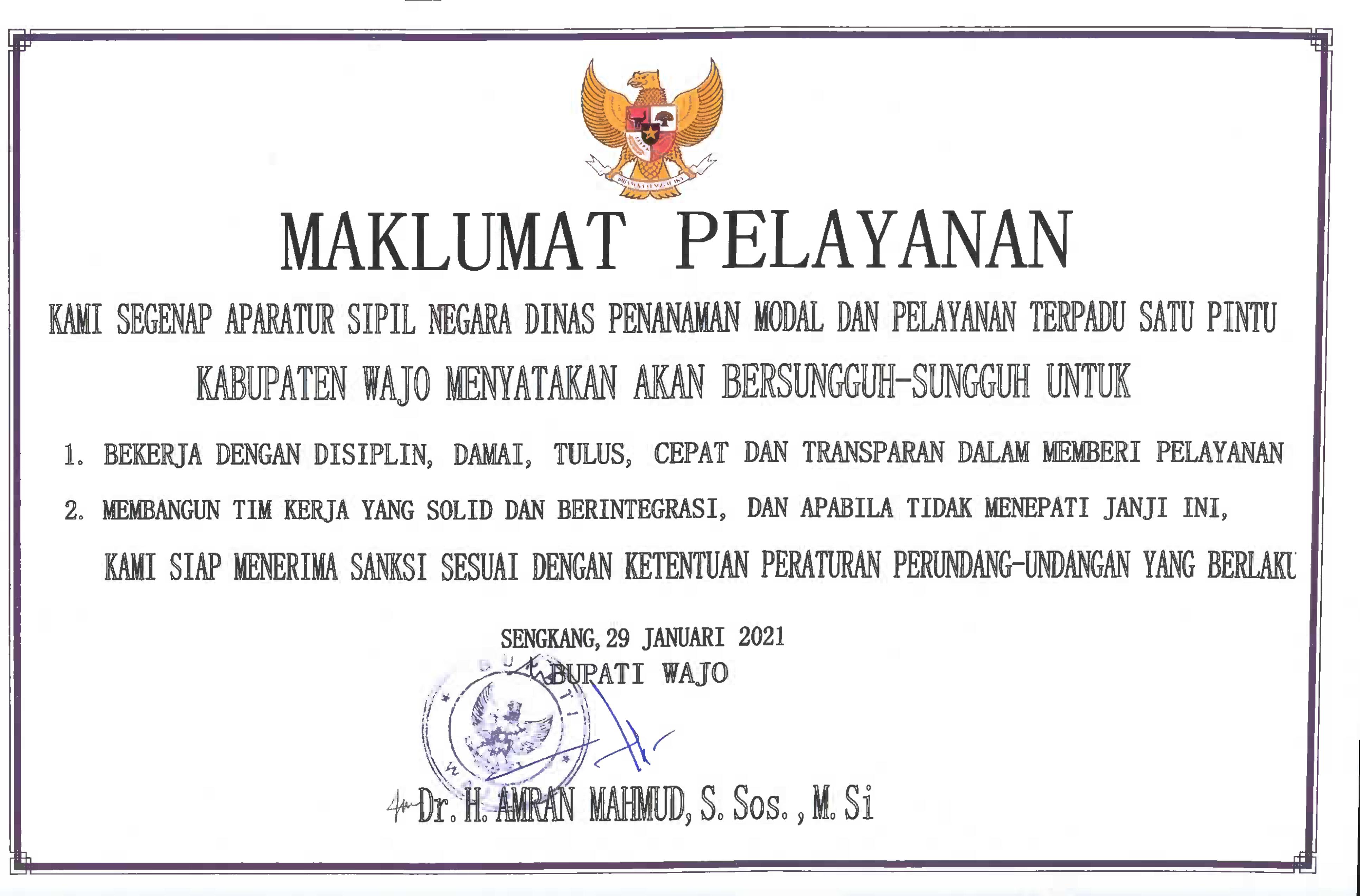 Maklumat Pelayanan